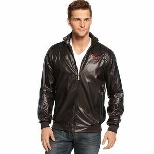 Puma Mens Lg Rare Scuderia Ferrari Windbreaker Jacket Black Blue Car Collector